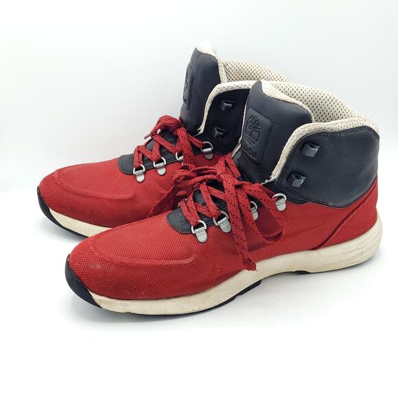 Timberland Westford Mid Embossed Hi Top red black white men's size 11.5 - Picture 4 of 9
